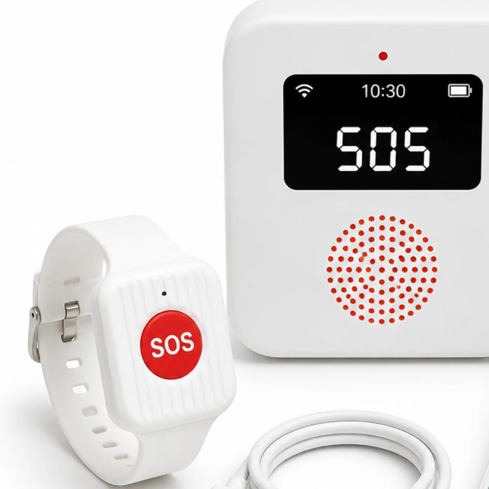 Senior Safe Local Care Kit — local base station, watch and charging cable